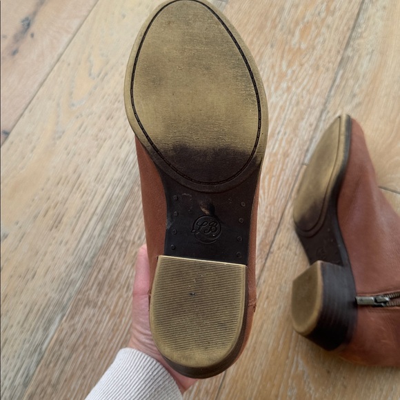 Lucky Brand Burklee Brown Leather Ankle Boots Side Zip Size 8 - Picture 8 of 9